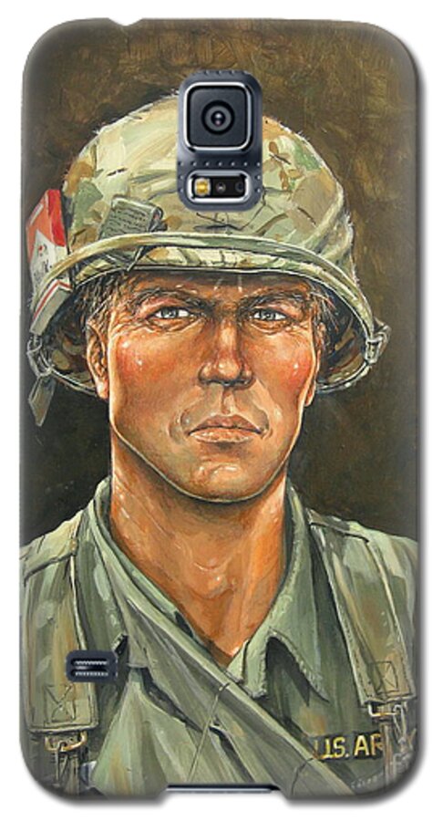Combat Art Galaxy S5 Case featuring the painting Big Red One 11Bravo by Bob George