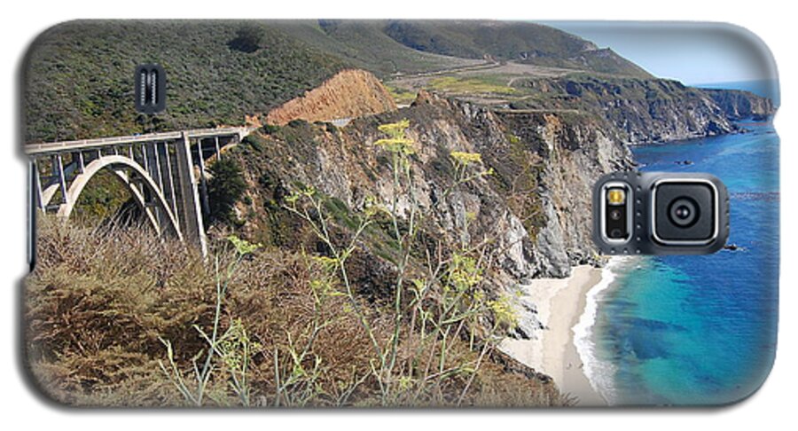 Big Sur Galaxy S5 Case featuring the photograph Big Sur Bixby Bridge and Beach by Debra Thompson