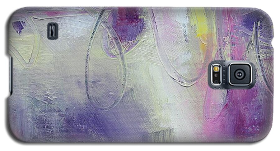 Oil Galaxy S5 Case featuring the painting Bits of Wisdom by Tracy Male