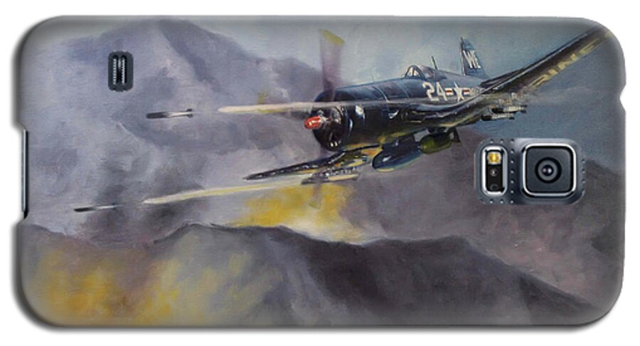 Vmf-214 Galaxy S5 Case featuring the painting Black Sheep CAS by Stephen Roberson