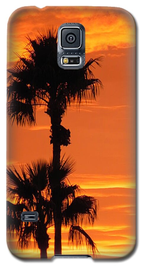 Sunset Galaxy S5 Case featuring the photograph Blazing Sunset by Deb Halloran