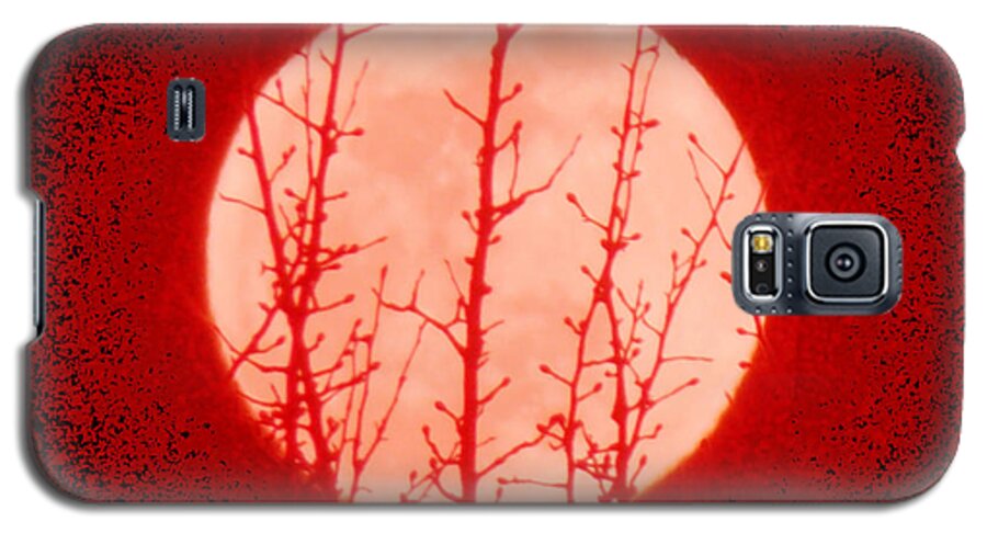 Red Moon Galaxy S5 Case featuring the photograph Blood Moon Sign in the Heavens by Anastasia Savage Ealy