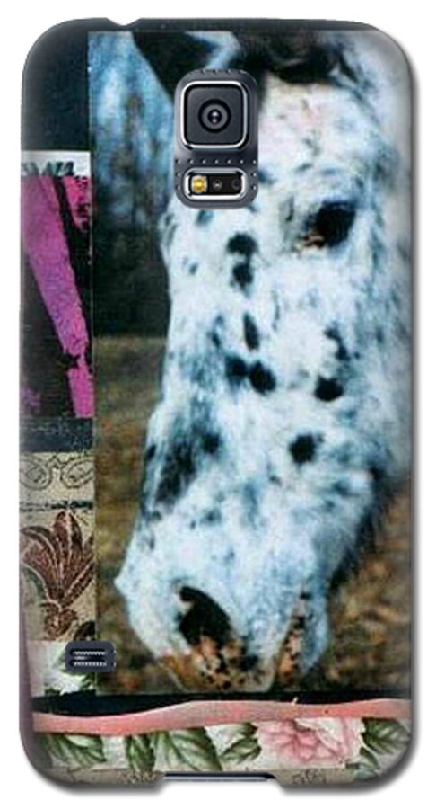 Horse Galaxy S5 Case featuring the mixed media Blotter by Mary Ann Leitch