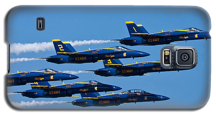 3scape Photos Galaxy S5 Case featuring the photograph Blue Angels by Adam Romanowicz