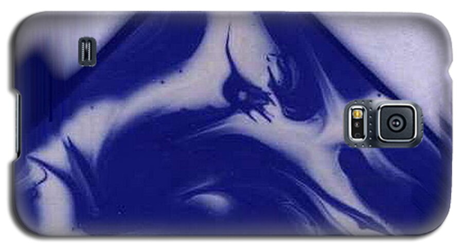Dragon Galaxy S5 Case featuring the digital art Blue Dragon by Mary Russell