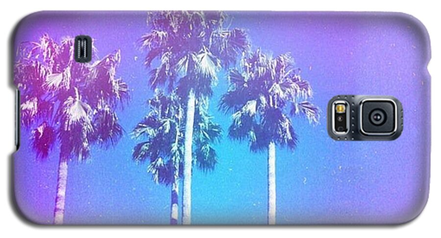 Palm Trees Galaxy S5 Case featuring the photograph Blue Palms by Denise Railey