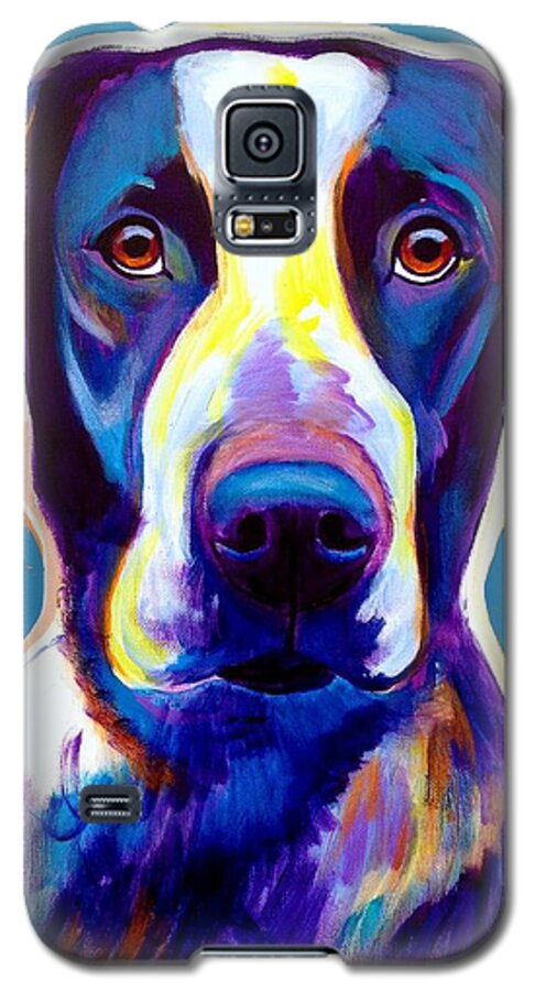 Dawgart Galaxy S5 Case featuring the painting Bluetick Coonhound - Berkeley by Dawg Painter