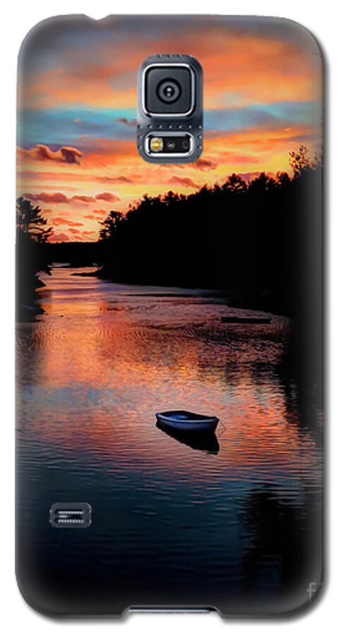 Maine Galaxy S5 Case featuring the photograph Boothbay Harbor Sunset by Brenda Giasson