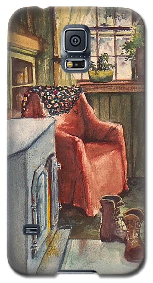 Still Life Galaxy S5 Case featuring the painting Boots by Joy Nichols