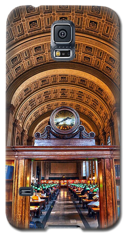 Boston Public Library Galaxy S5 Case featuring the photograph Boston Public Library by Mitch Cat