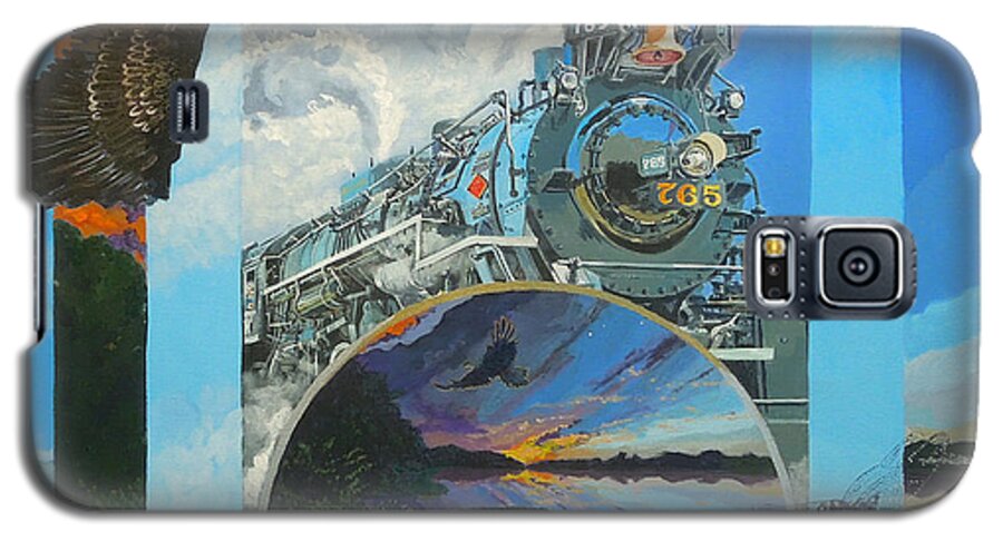 Steam Engine Galaxy S5 Case featuring the painting Boundary Series XI by Thomas Stead