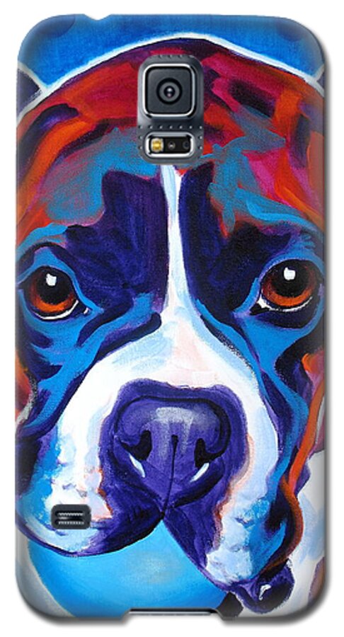 Boxer Galaxy S5 Case featuring the painting Boxer - Atticus by Dawg Painter