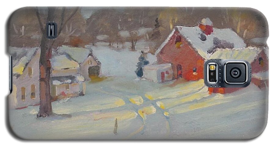  American Impressionist Galaxy S5 Case featuring the painting Brandon Farm by Len Stomski