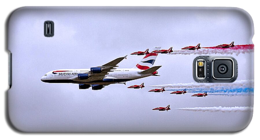 British Airways Galaxy S5 Case featuring the photograph British Airways A380-841 by Paul Scoullar