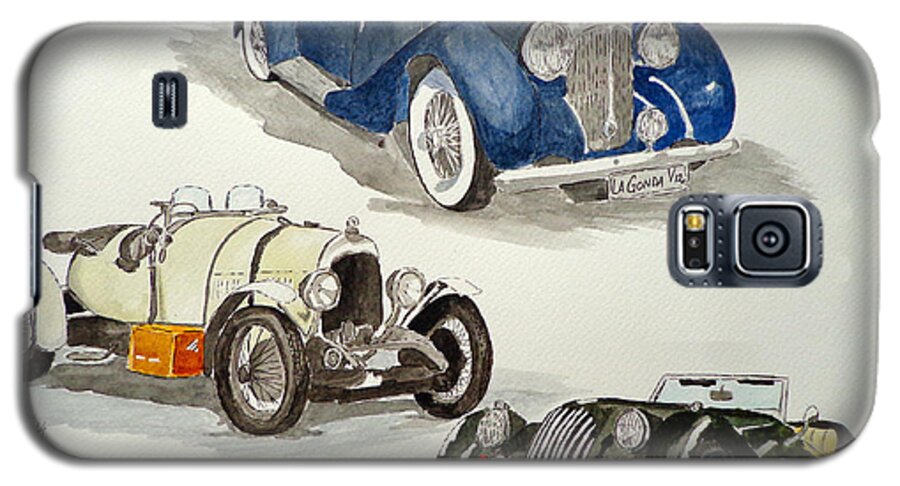 Vintage Cars Galaxy S5 Case featuring the painting British Nostalgy by Eva Ason