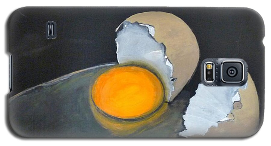 Egg Galaxy S5 Case featuring the painting Broken Egg by Richard Le Page