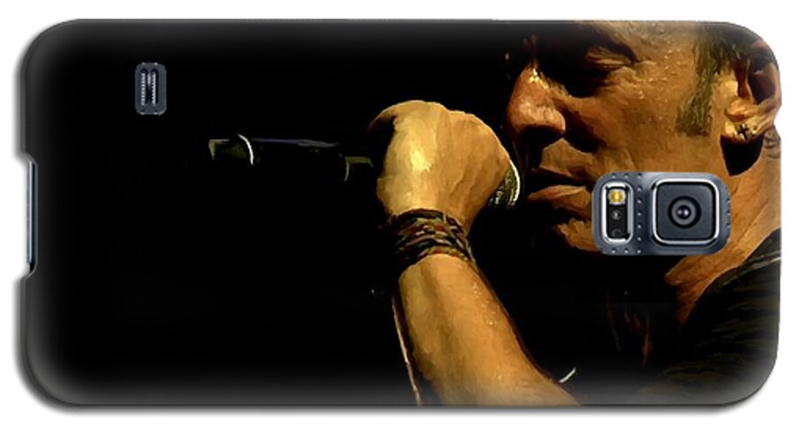 Bruce Springsteen Galaxy S5 Case featuring the digital art Bruce Springsteen performing The River at Glastonbury in 2009 - 3 by Gabriel T Toro