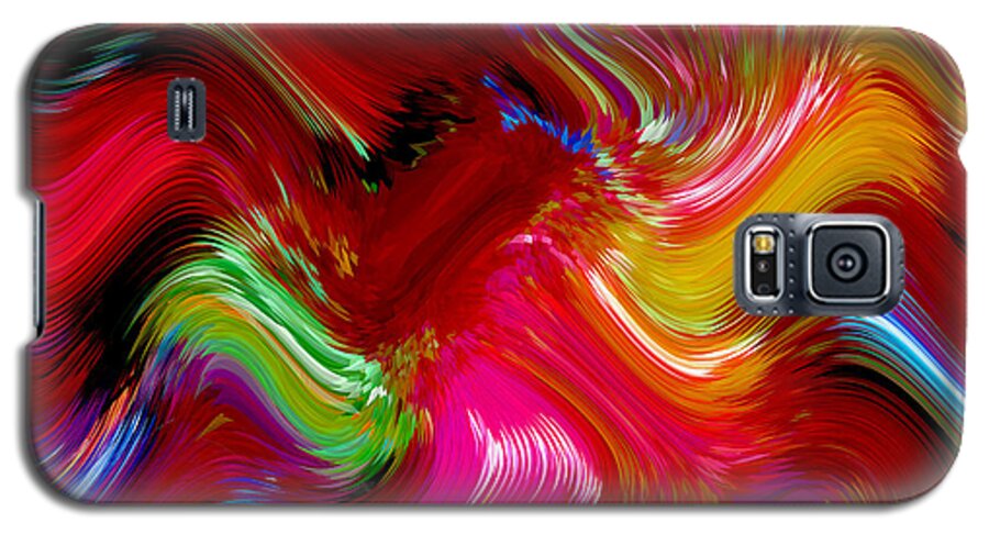 Unique Galaxy S5 Case featuring the mixed media Brush Of Colour Vivid by Susan Stevenson