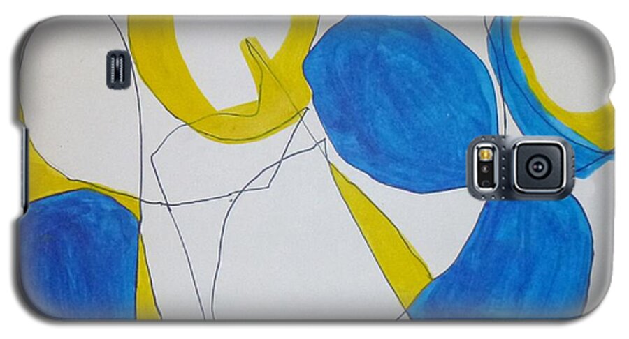 Bubbles Galaxy S5 Case featuring the drawing Bubbles by Erika Jean Chamberlin