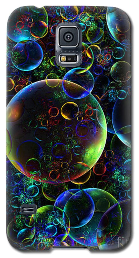 Bubbles Orgy Galaxy S5 Case featuring the digital art Bubbles Orgy 2 by Klara Acel
