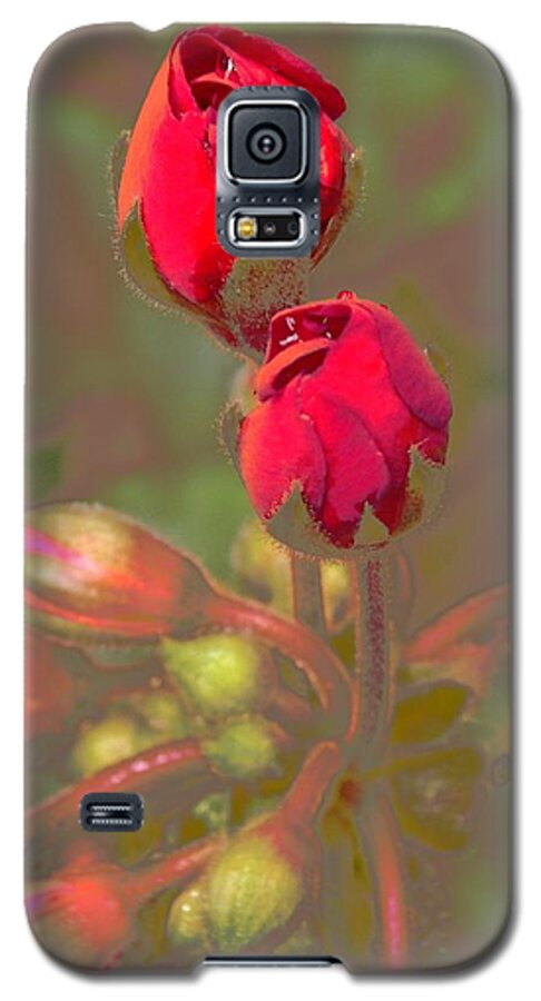 Red Galaxy S5 Case featuring the digital art Buddies by Tg Devore