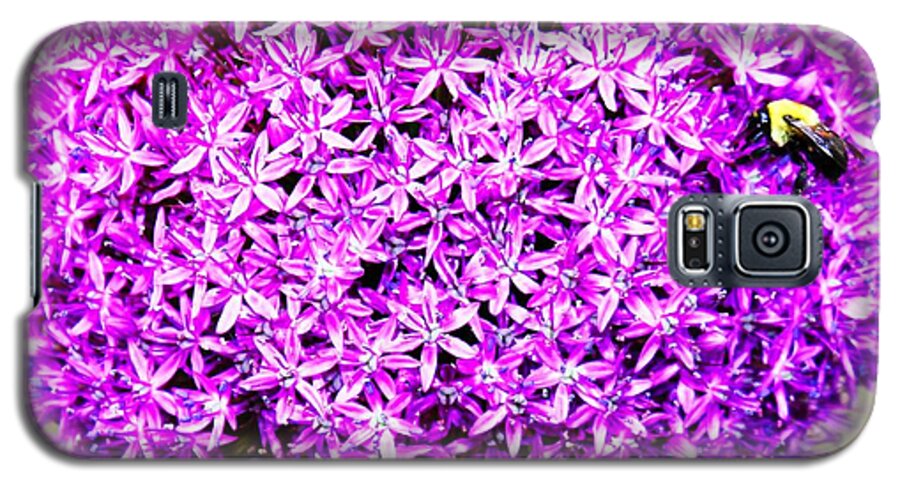 Flower Galaxy S5 Case featuring the photograph Busy Little Bee by Judy Palkimas