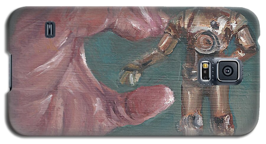 Asl Art Galaxy S5 Case featuring the painting C is for C3P0 by Jessmyne Stephenson