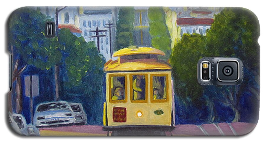 Cable Car Galaxy S5 Case featuring the painting Cable Car by Kevin Hughes