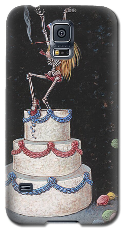 Skeleton Galaxy S5 Case featuring the painting Cake by Holly Wood