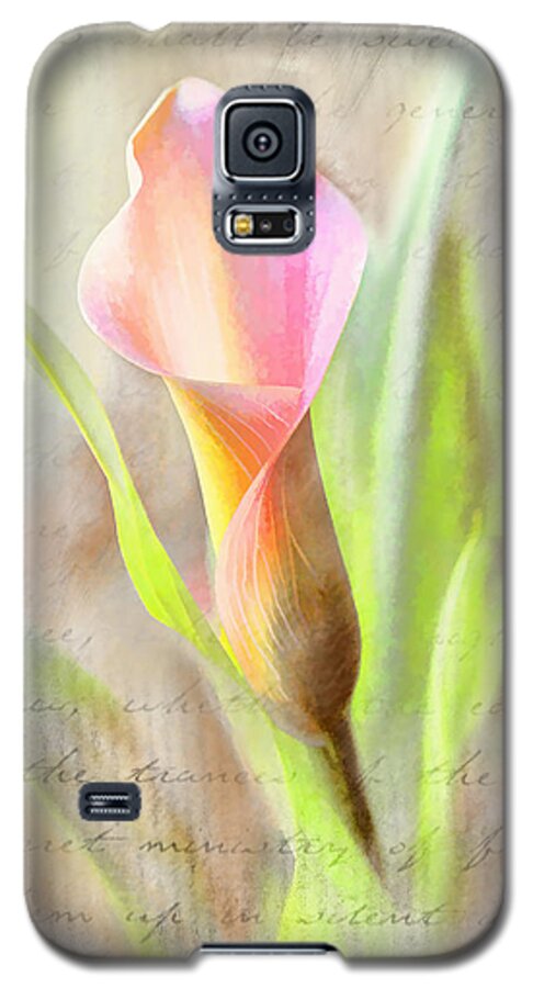 Calla Lily Galaxy S5 Case featuring the photograph Calla Lily in Pink by Bonnie Willis