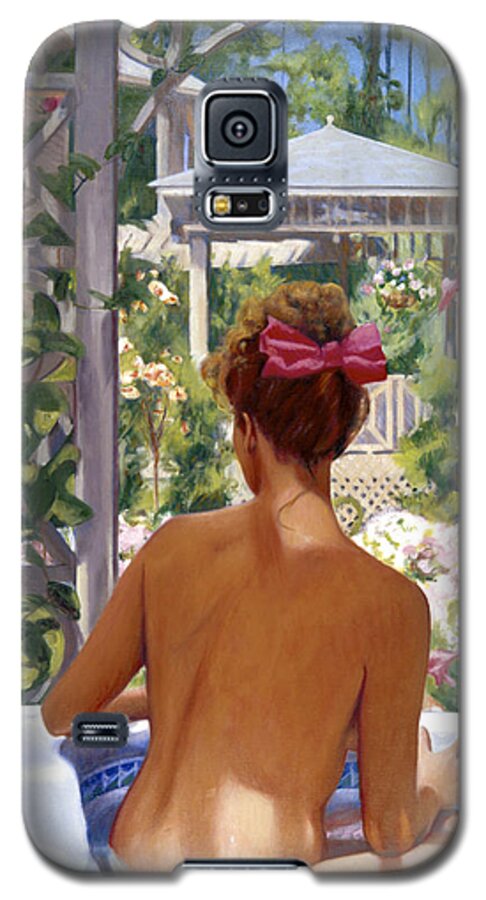 Impressionist Galaxy S5 Case featuring the painting Candace Being Candlish on Canvas by Candace Lovely