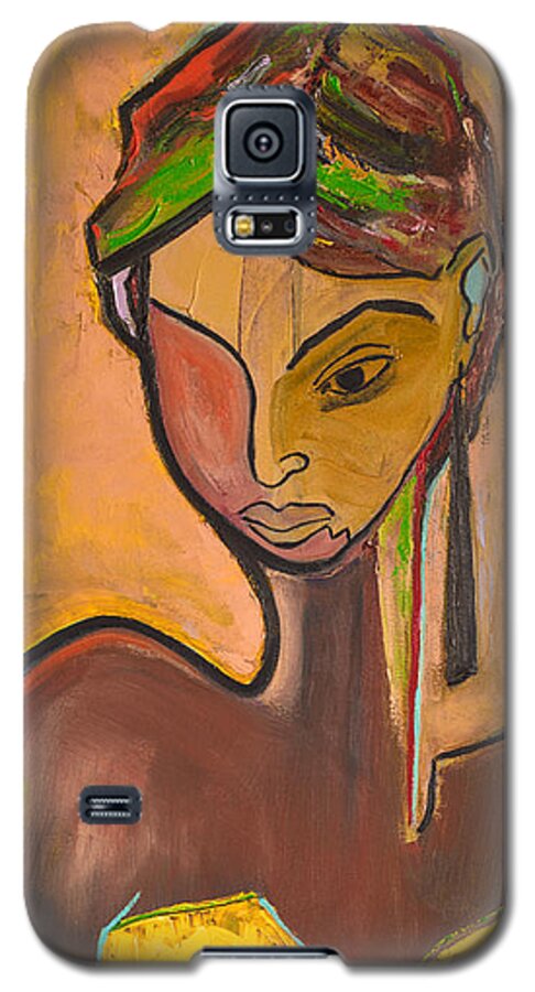Brown Skin Galaxy S5 Case featuring the painting Caribbean of the Mind 40x20 by Hans Magden