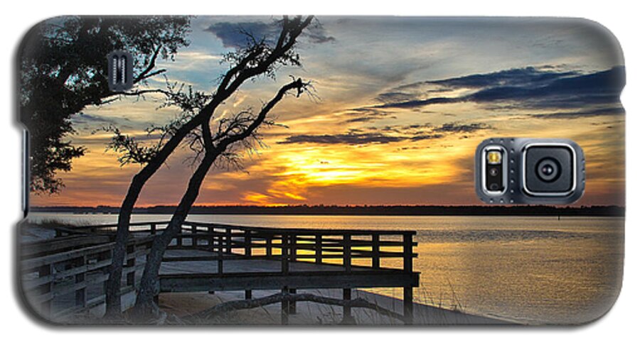 Sunset Galaxy S5 Case featuring the photograph Carolina Beach River Sunset by Phil Mancuso