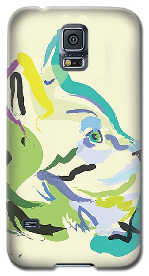 Pet Galaxy S5 Case featuring the painting Cat Lisa by Go Van Kampen