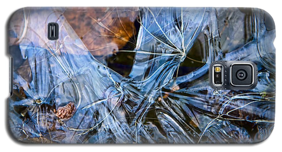 Abstract Galaxy S5 Case featuring the photograph Caught in Ice by Michele Cornelius