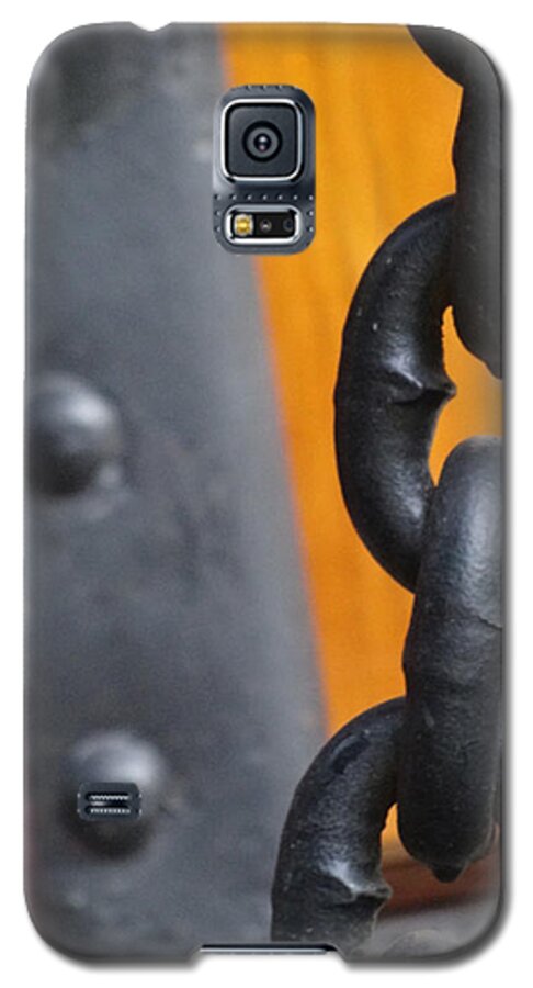 Abstract Galaxy S5 Case featuring the photograph Chain And Rivets by Lyric Lucas