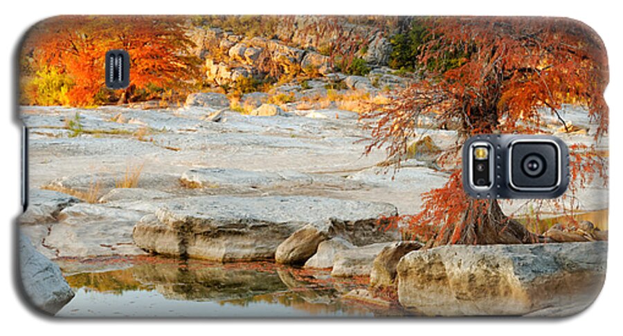 Pedernales Galaxy S5 Case featuring the photograph Chasing the Light at Pedernales Falls State Park Hill Country by Silvio Ligutti