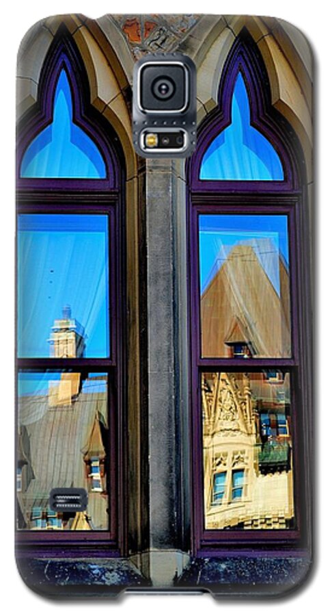 Architecture Galaxy S5 Case featuring the photograph Chateau Laurier - Parlaiment Window - Reflection # 1 by Jeremy Hall