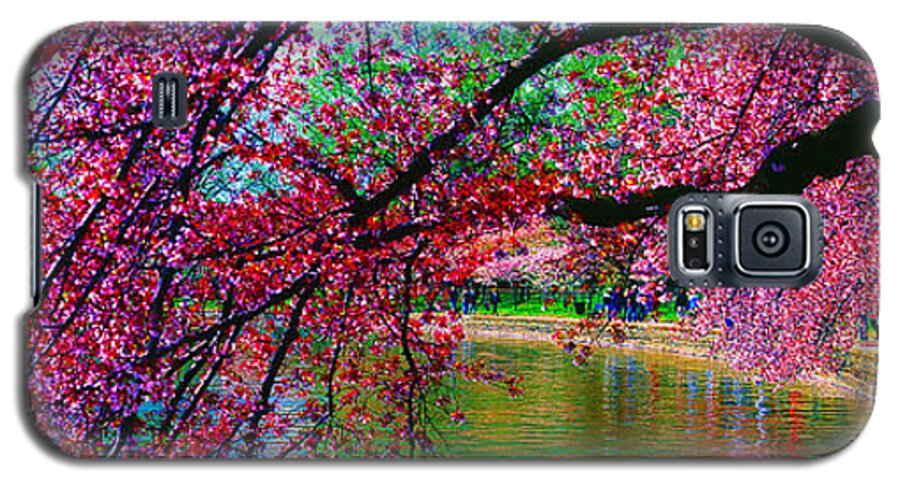 Cherry Blossom Festival Galaxy S5 Case featuring the photograph Cherry blossom walk tidal basin at 17th street by Tom Jelen