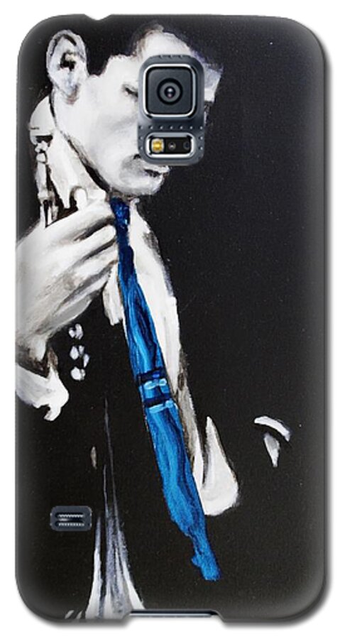 Chet Baker Galaxy S5 Case featuring the painting Chet Baker - Almost Blue by Eric Dee