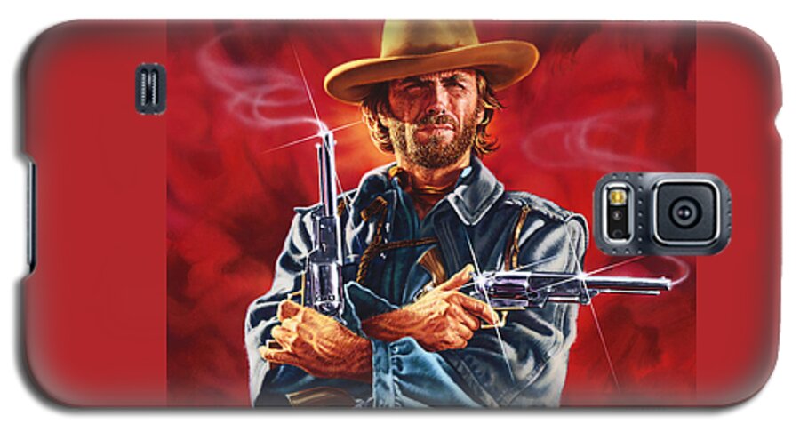 Portrait Galaxy S5 Case featuring the painting Clint Eastwood by Dick Bobnick