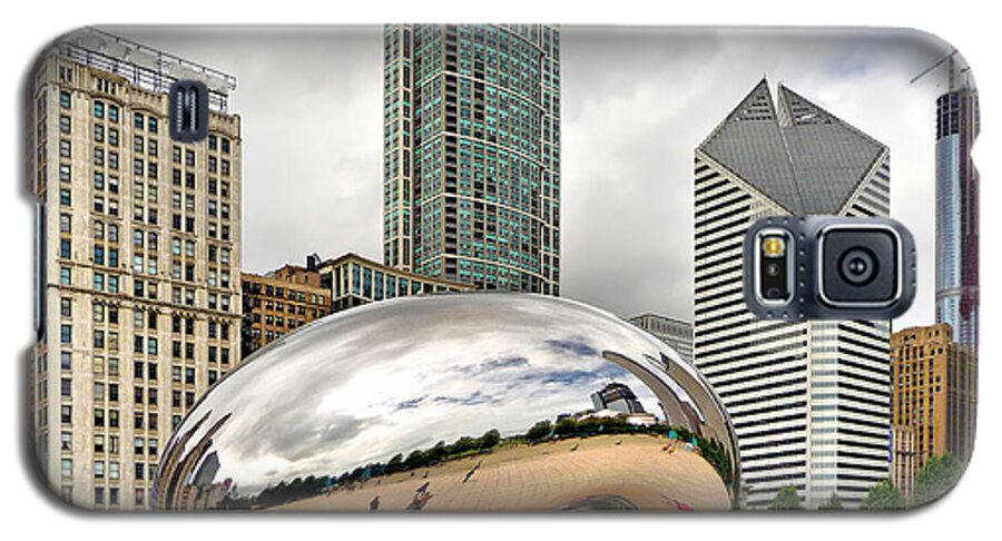 Cloud Gate Galaxy S5 Case featuring the photograph Cloud Gate in Chicago by Mitchell R Grosky