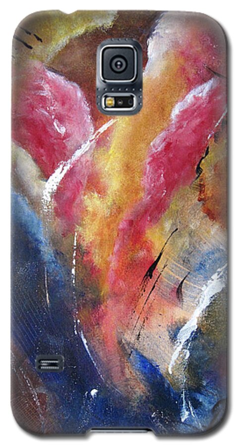 Colorful Clouds Galaxy S5 Case featuring the painting Cloudburst by Roberta Rotunda