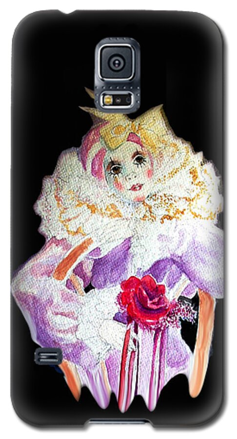 Clown Galaxy S5 Case featuring the painting Clown Thinking Blank for You by Michael Shone SR