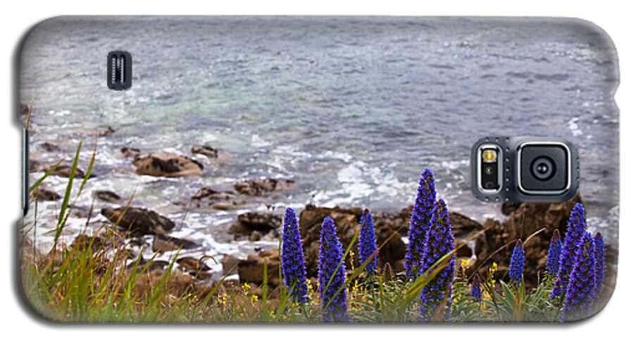 2012 Galaxy S5 Case featuring the photograph Coastal Cliff Flowers by Melinda Ledsome