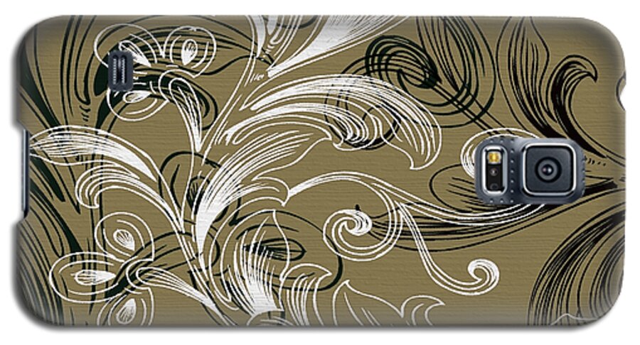 Flowers Galaxy S5 Case featuring the digital art Coffee Flowers 4 Olive by Angelina Tamez