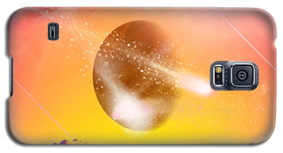 Spiritual Art Galaxy S5 Case featuring the digital art Comet by Ute Posegga-Rudel