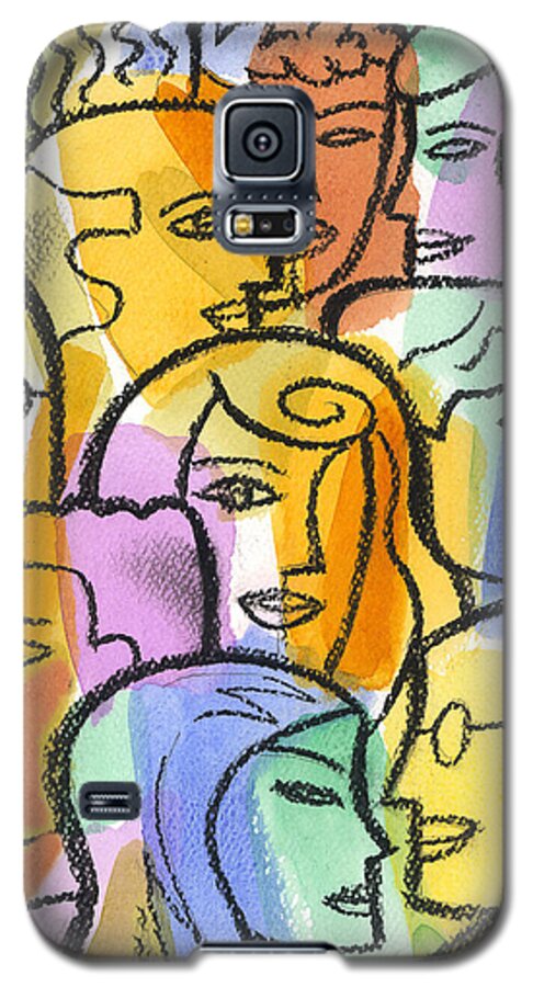 Accessory Adult Affiliation Alliance Artwork Association Background Buddy Chum Collaboration Collage Color Colour Communicating Communication Communications Communities Community Companion Companionship Comrade Conference Cooperation Crowd Different Distinctive Diversity Drawing Eye-glasses Eyeglasses Face Female Friend Friendship Gathering Gentleman Human Human Being Humanity Galaxy S5 Case featuring the painting Community by Leon Zernitsky