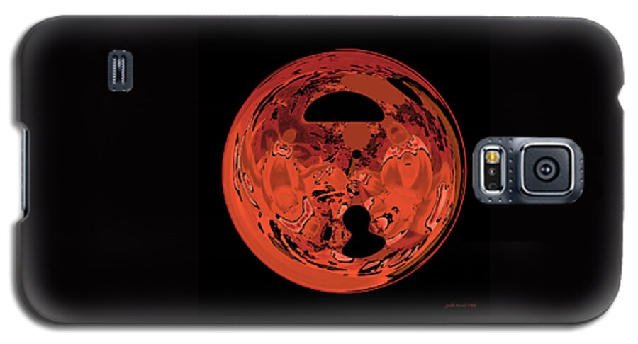 Disk Galaxy S5 Case featuring the digital art Copper Disk Abstract by Judi Suni Hall