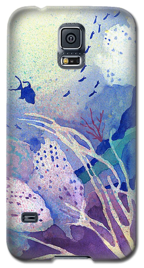 Coral Reefs Galaxy S5 Case featuring the painting Coral Reef Dreams 4 by Pauline Walsh Jacobson